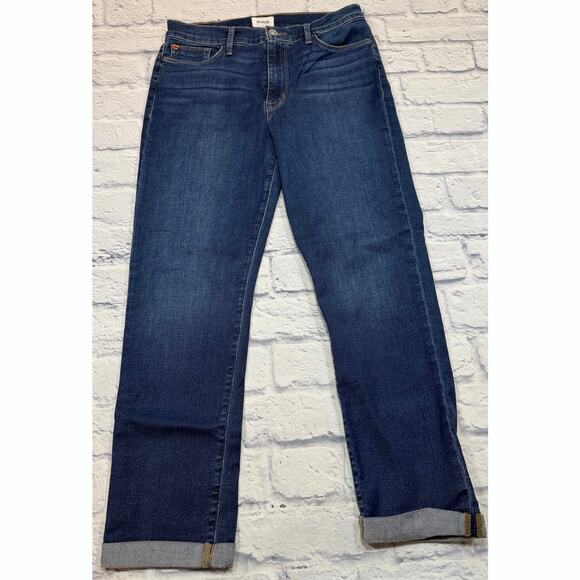 Hudson Jeans Denim - Hudson Blair Cuffed High Rise Straight Cropped Jeans ALYONA Wash Sz 29 J47